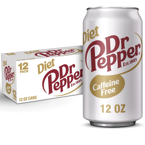 Caffeine Free Diet Dr Pepper Soda, 12 fl oz Cans, 12-Pack